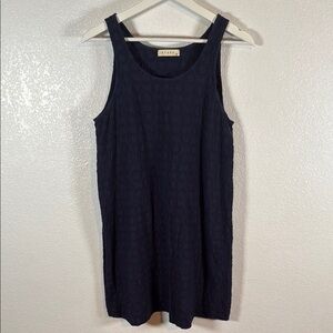 Stark X Navy Circle Texture Swing Dress Size Medium